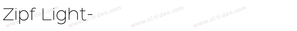 Zipf Light字体转换